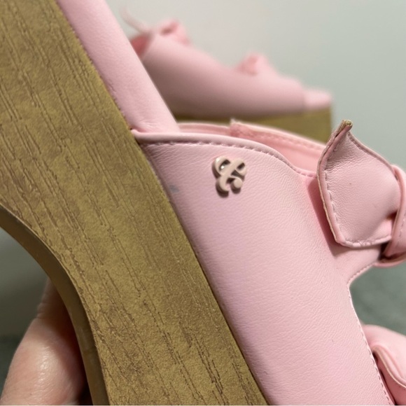 Sam & Libby Indie Double Bow Platform Sandals Size 8 - Picture 9 of 13